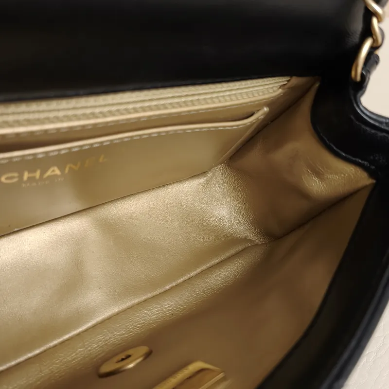 Chanel Crossbody Bag Classic Flap Large Mini CF Mini Black with Gold-Tone Hardware Lambskin mini20 × 6 × 12 cm — detail view 7 of 14