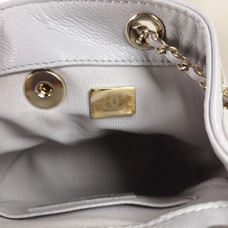 Chanel Backpack Duma Grey Grained Calfskin Small16.5 × 10 × 17.5 cm — detail view 7 of 11
