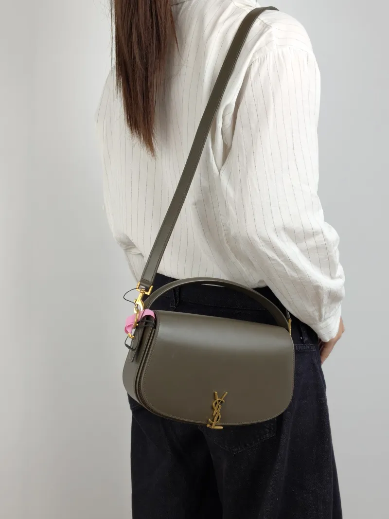 SAINT LAURENT Shoulder Bag VOLTAIRE Calfskin 24 × 6 × 14 cm — on-model view 2 of 3