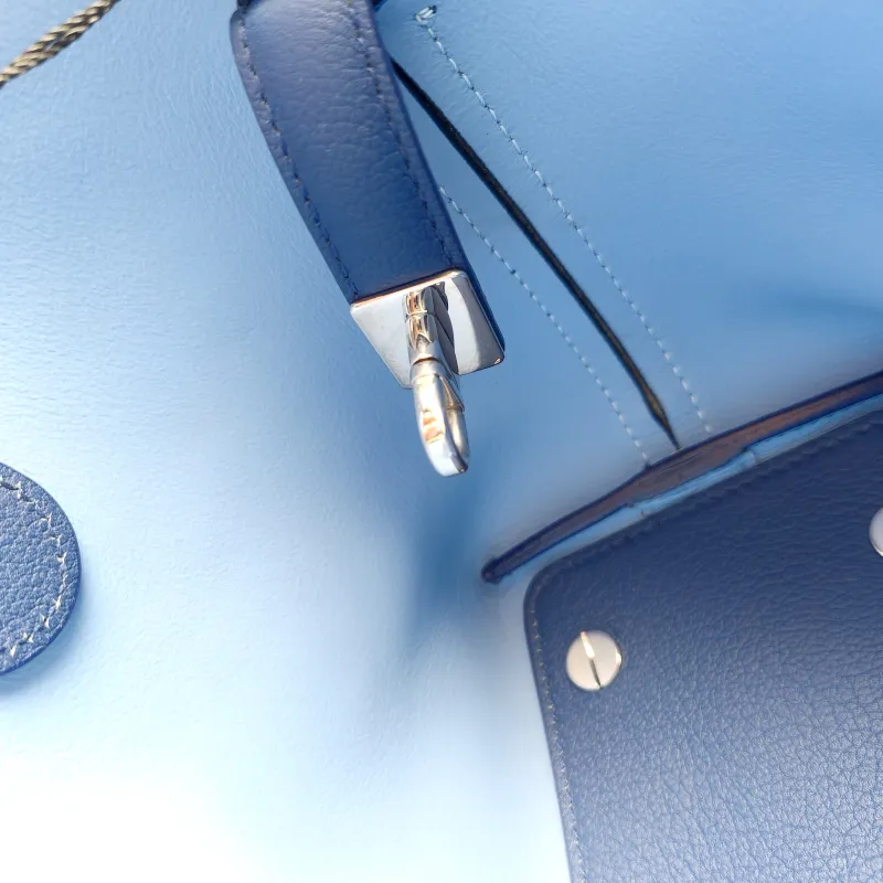 DIOR Top Handle Bag Tote Bag Top Handle Bag Navy Calfskin One Size 21 × 12 × 16 cm — detail view 6 of 13