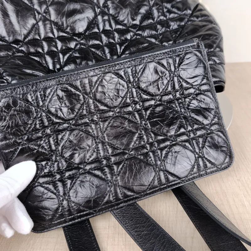 DIOR Top Handle Bag TOUJOURS Black Calfskin Large37 × 21 × 27 cm — detail view 8 of 10
