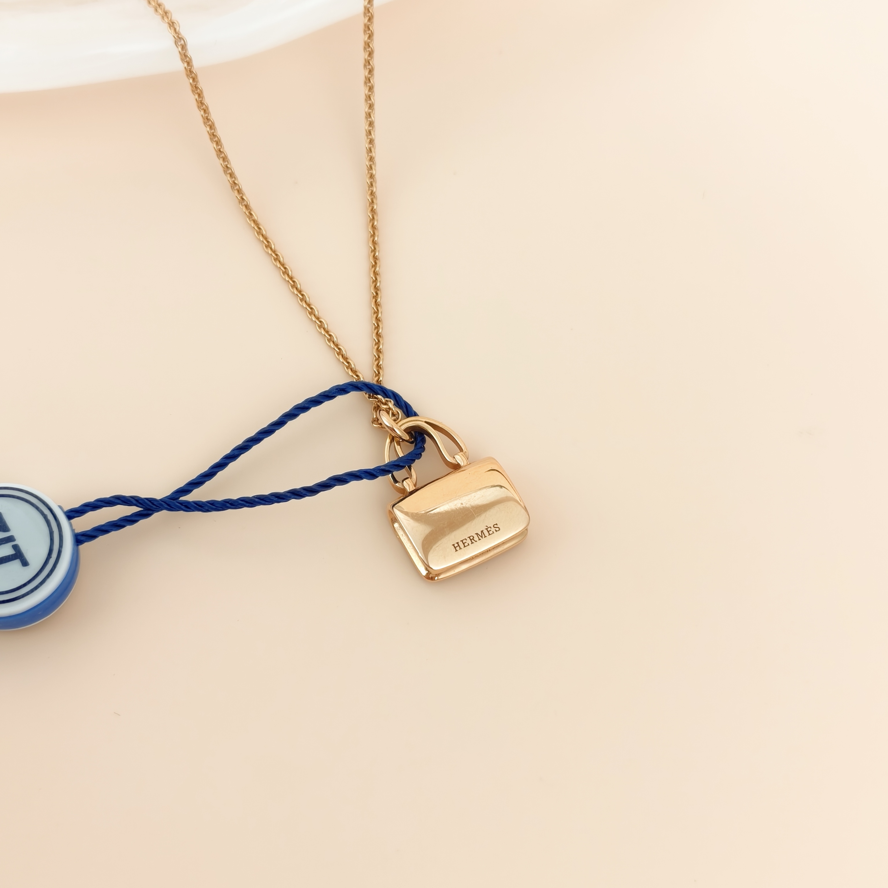 Hermès Necklace Amulettes Constance Pavé Diamond Necklace Rose Gold 18KR ose Gold One Size40cm — cover view 4 of 10