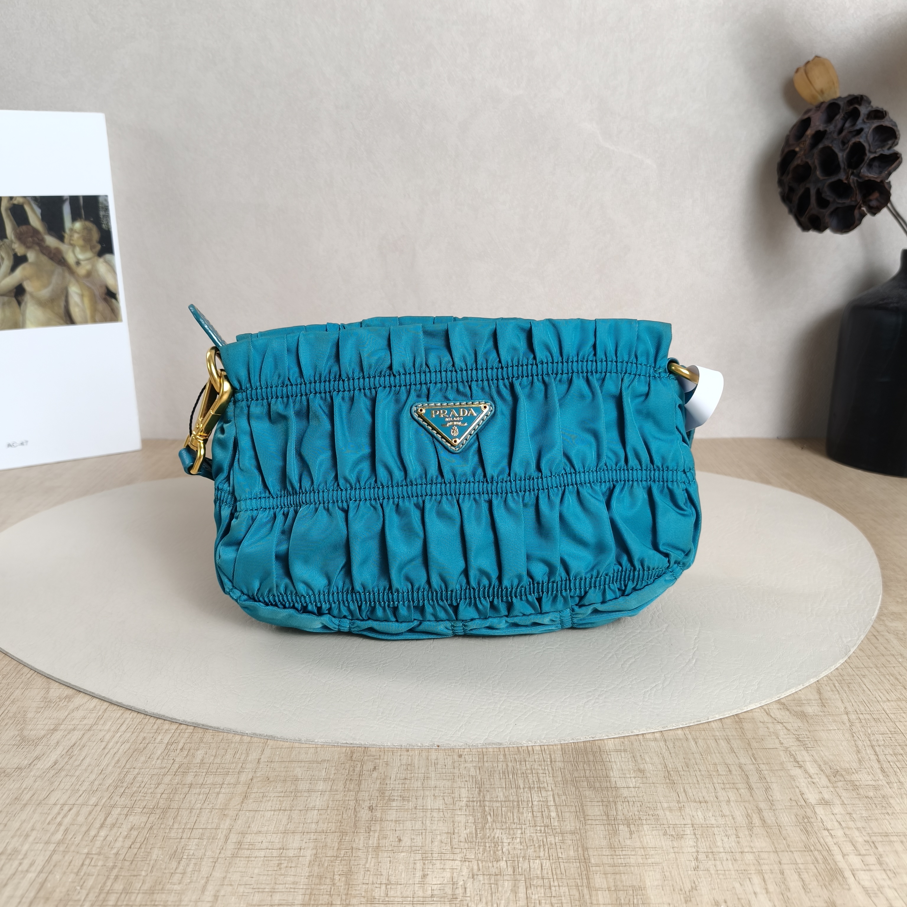 PRADA Shoulder Bag Gaufre Shoulder Bag Nylon 20 × 5 × 14.5 cm