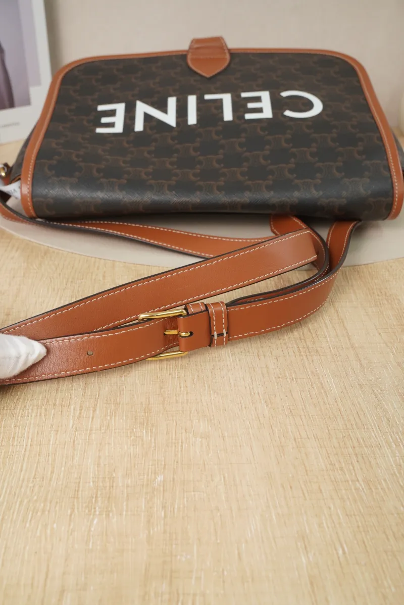 CELINE folco Crossbody Bag Brown Monogrampvc · 29 × 9 × 24 cm — detail view 10 of 18