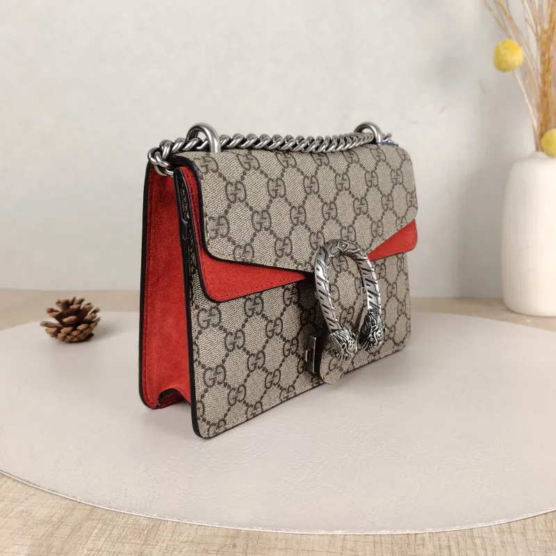 GUCCI Crossbody Bag Dionysus Red PVC Mini 20 × 5 × 15.5 cm — cover view 2 of 5