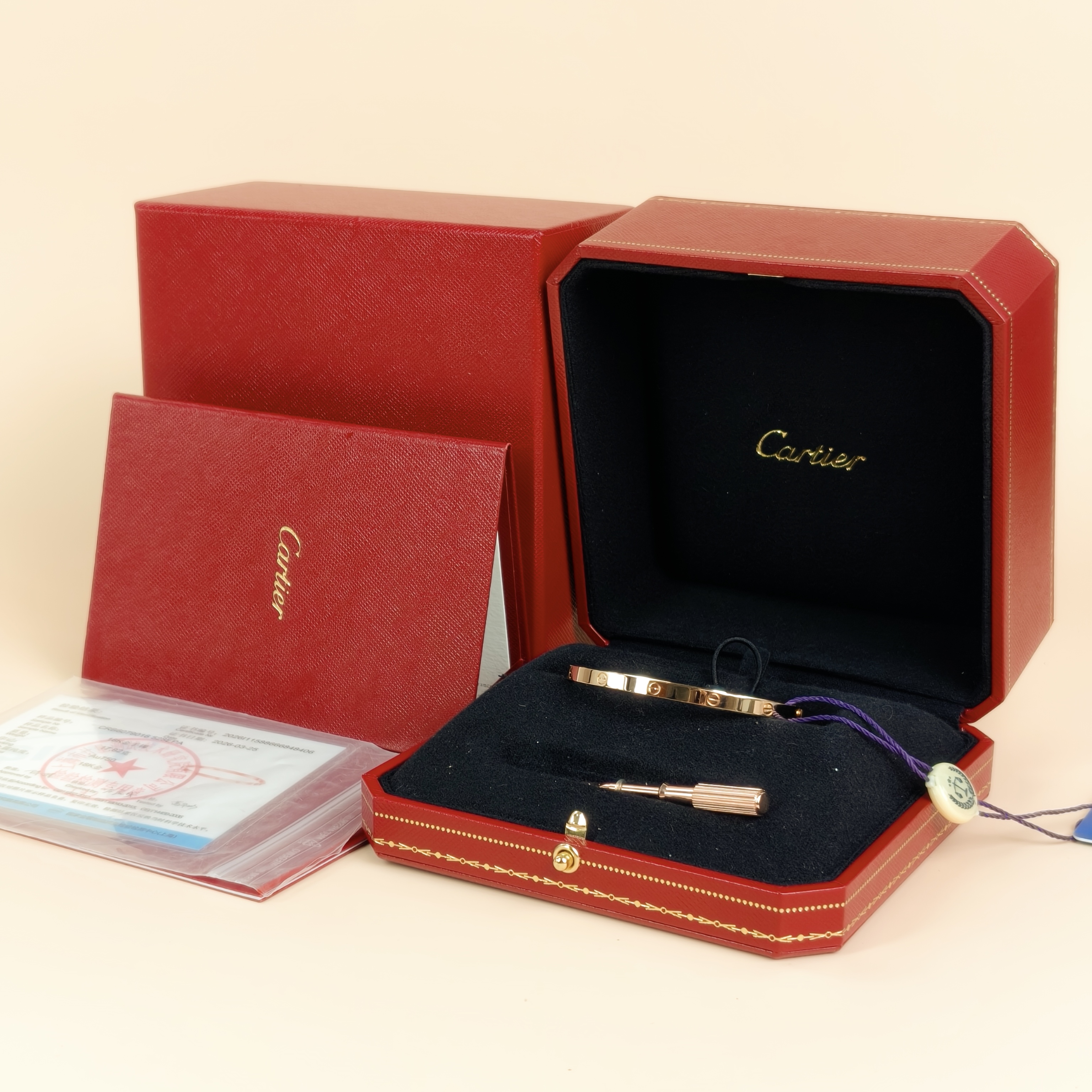 CARTIER Bangle Love Rose Gold 18KR ose Gold Small Edition 3.6 16 — cover view 7 of 7