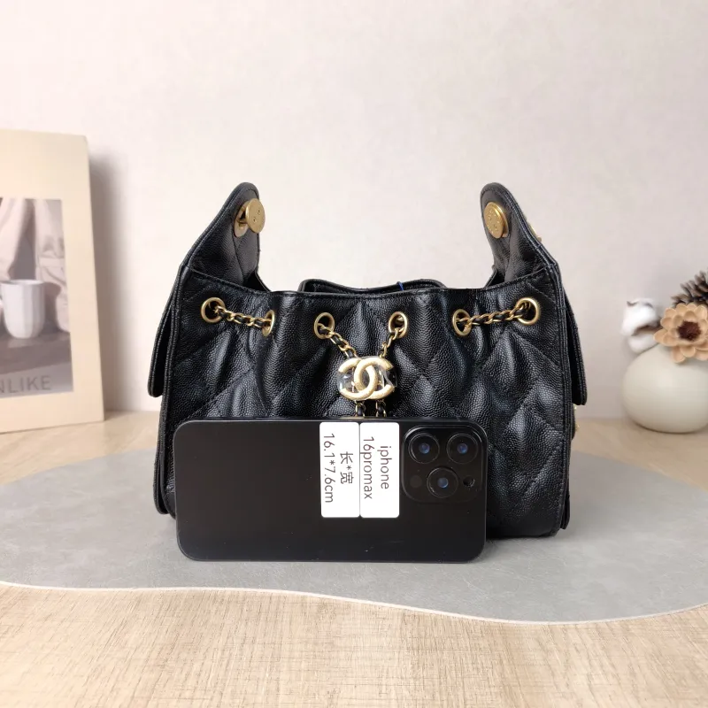 Chanel Shoulder Bag 25Bag Black Grained Calfskin Mini 22 × 12.5 × 20 cm — cover view 2 of 6