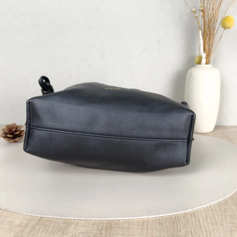 LOEWE Crossbody Bag Flamenco Black Calfskin Mini 24 × 9 × 18 cm — cover view 2 of 5