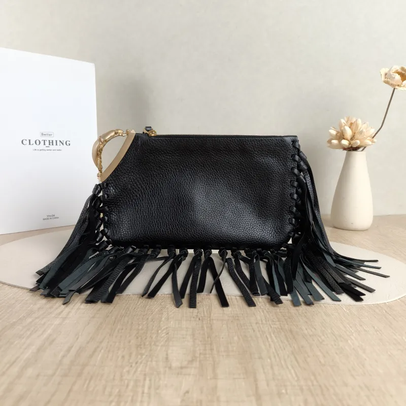 Valentino Clutch Clutch Black Calfskin One Size23*14 — cover view 4 of 4