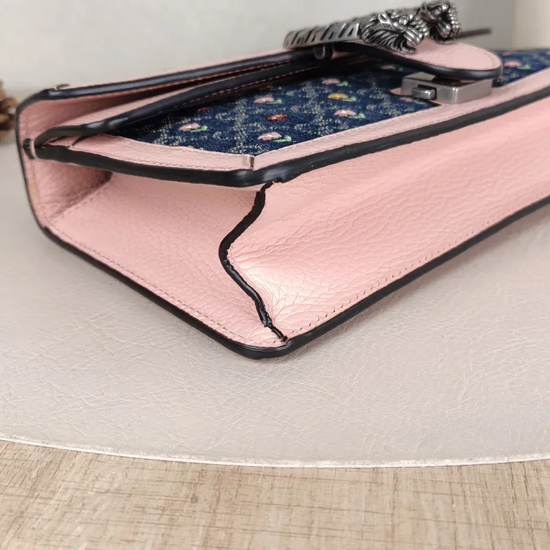 GUCCI Shoulder Bag Dionysus Embroidered Colorblock Small 25 × 7 × 13.5 cm — detail view 12 of 14
