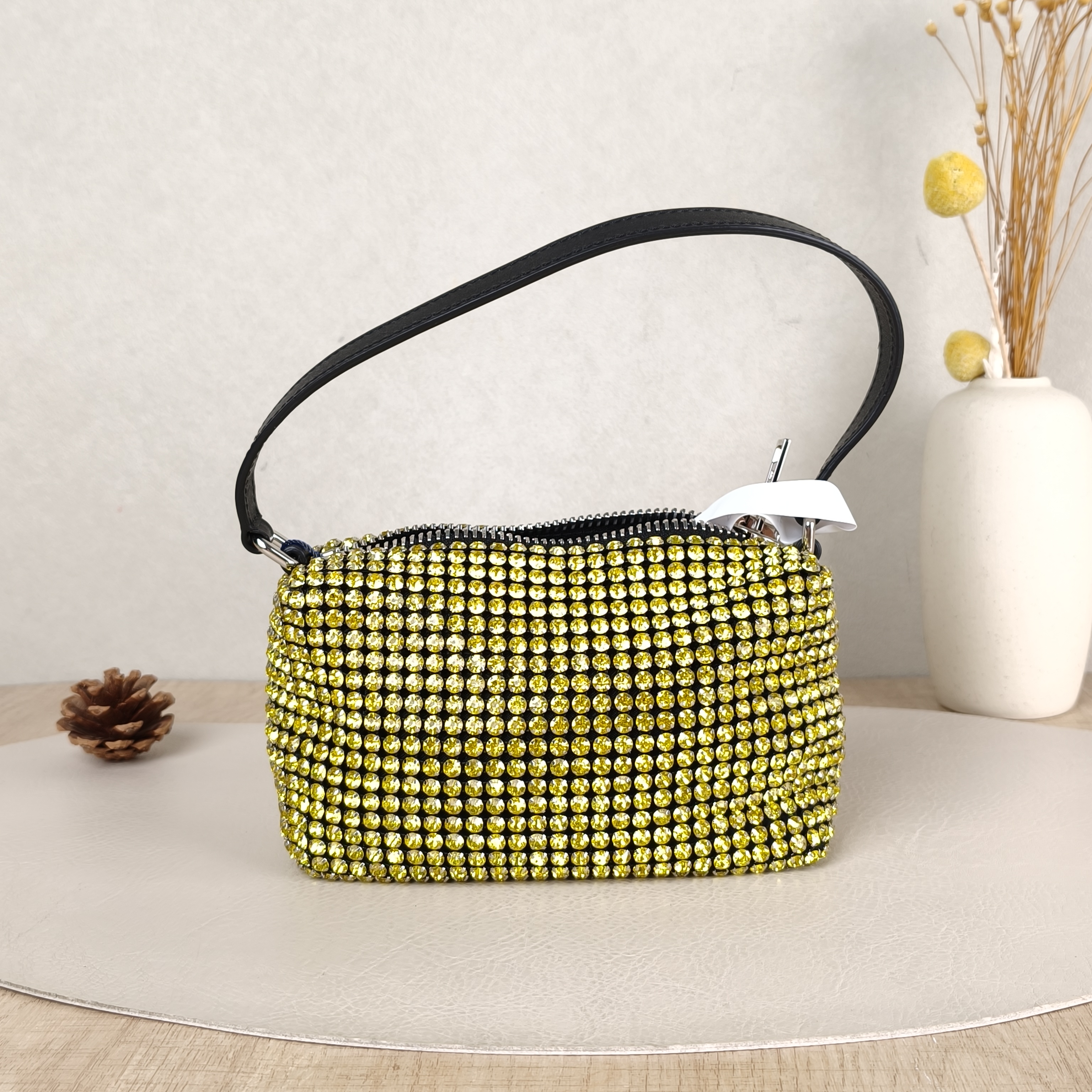 Alexander Wang Top Handle Bag HEIRESS Yellow ， Medium17 × 7 × 10 cm