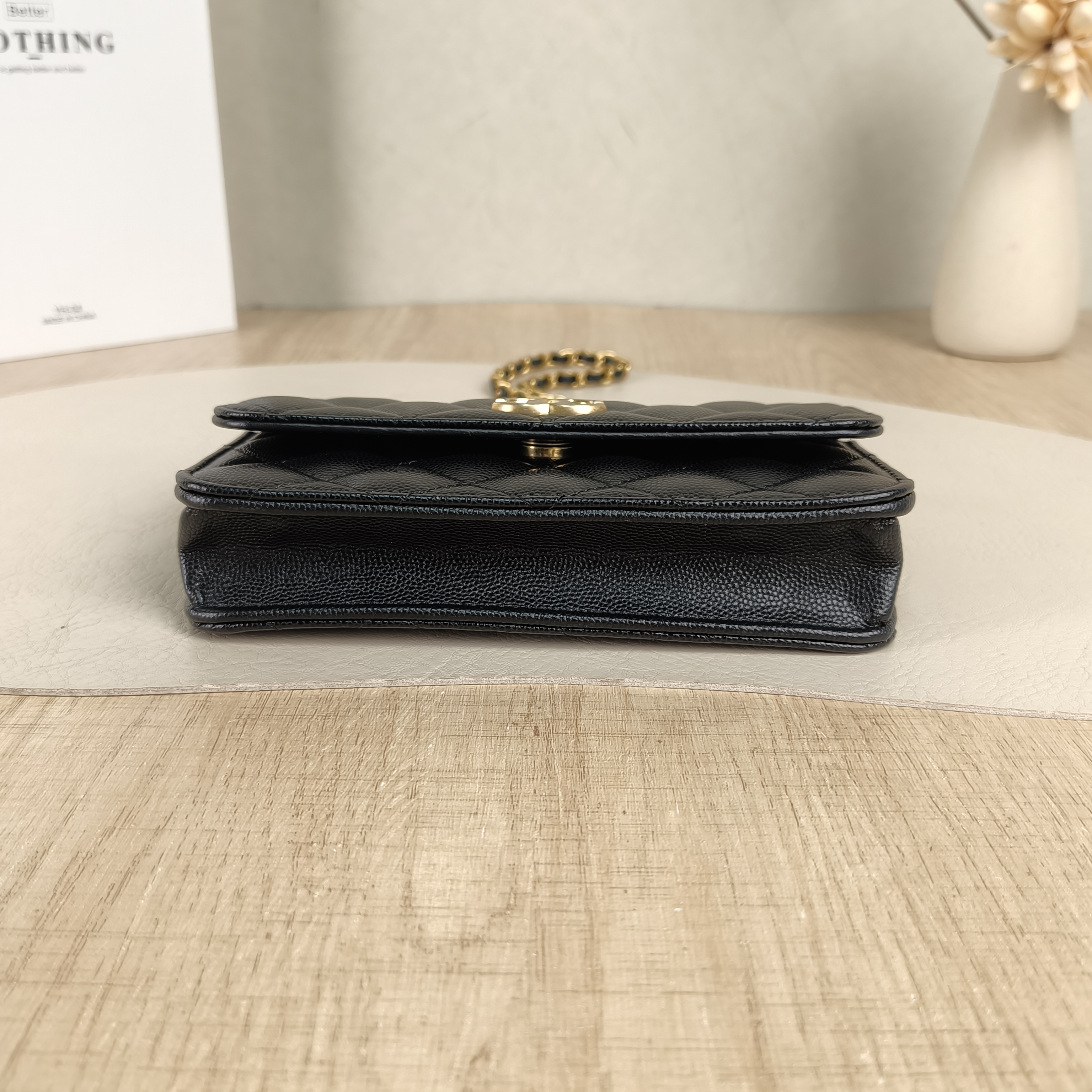 Chanel Crossbody Bag WOC Crossbody Bag Black Grained Calfskinmini17 × 3 × 10 cm — cover view 5 of 5