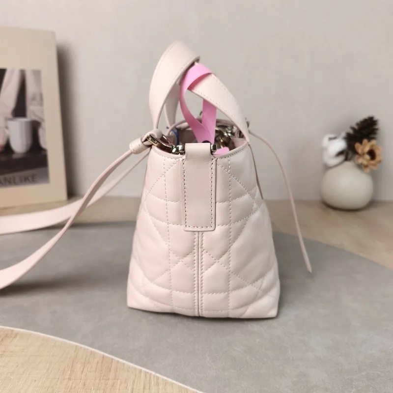 DIOR Top Handle Bag TOUJOURS Edition Pink Calfskin Mini 13 × 12 × 15 cm — detail view 9 of 13