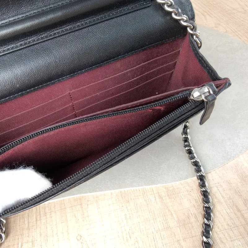 Chanel Crossbody Bag Classic Flap WOC CF WOCWOC Bag Black Lambskin Mini 19.2 × 3.5 × 12.3 cm 20 — detail view 10 of 13