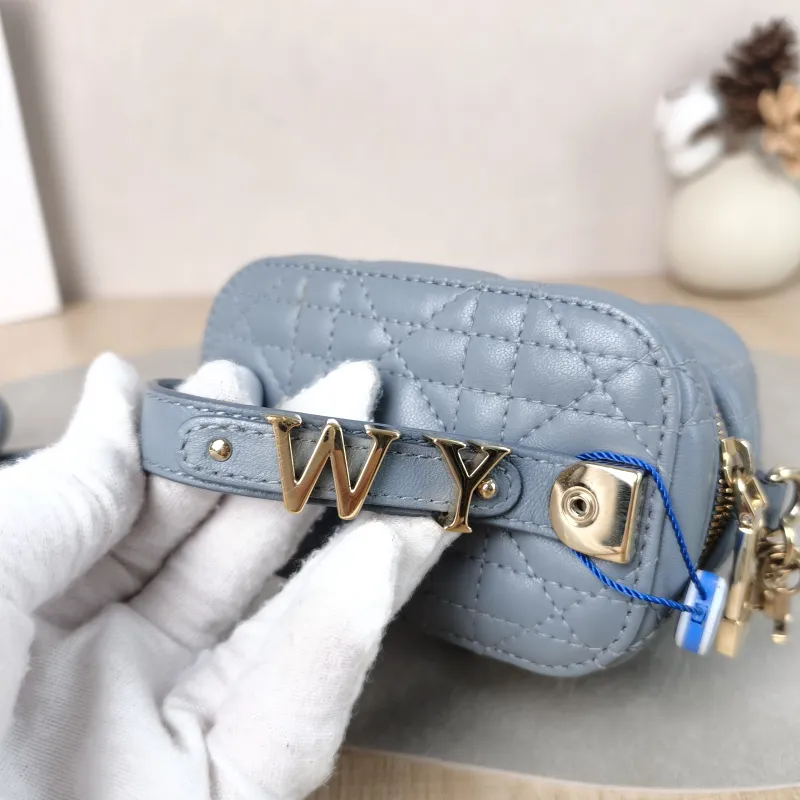 DIOR Crossbody Bag Lady Vanity Cosmetic Bag Lambskin Mini 11 × 7 × 10 cm — detail view 5 of 9