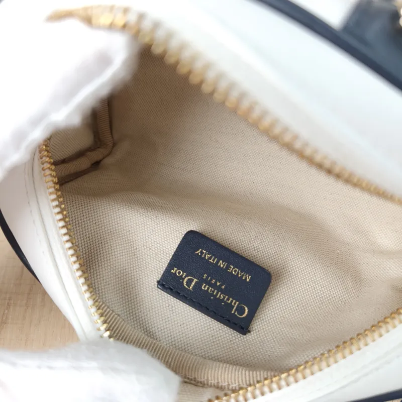 DIOR Crossbody Bag Vibe Bowling White CC alfskin Mini 17.5 × 8 × 10.5 cm — detail view 4 of 12