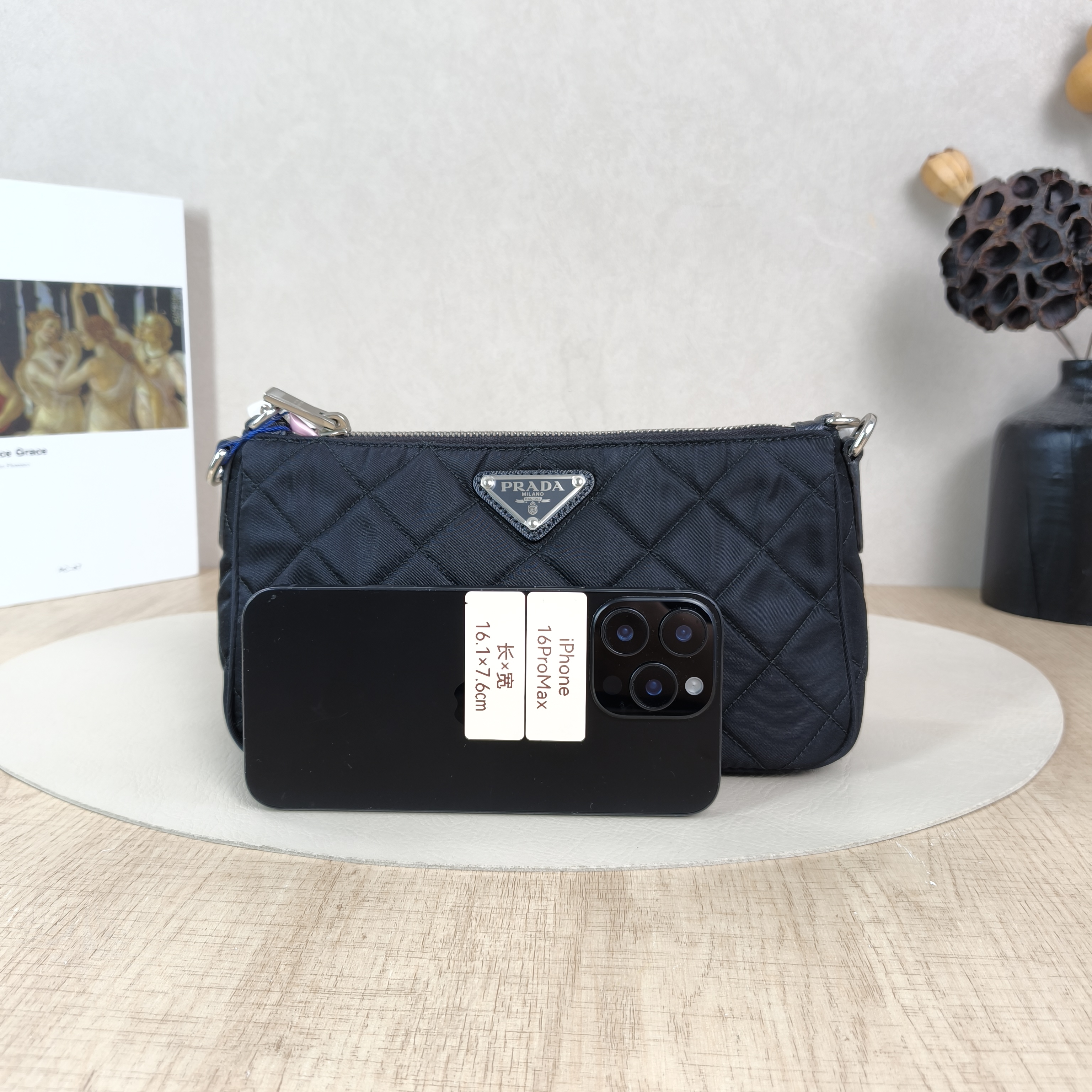 PRADA Crossbody Bag Crossbody Bag Black Nylon One Size23 × 6 × 13 cm — cover view 3 of 5