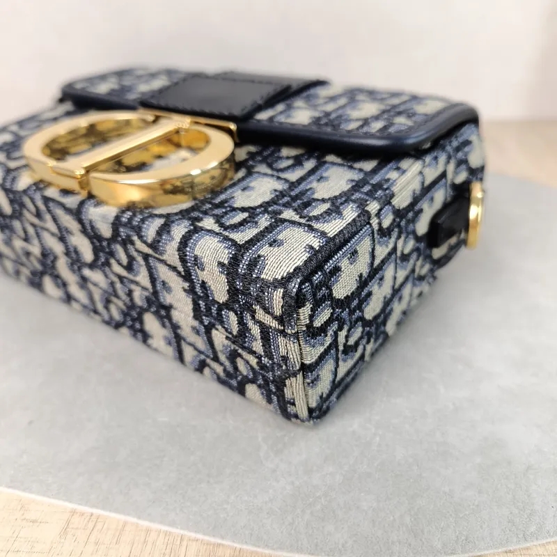 DIOR Crossbody Bag 30Montaigne 30 Box Box Blue Canvas Mini 17.5 × 5 × 11.5 cm — detail view 10 of 11