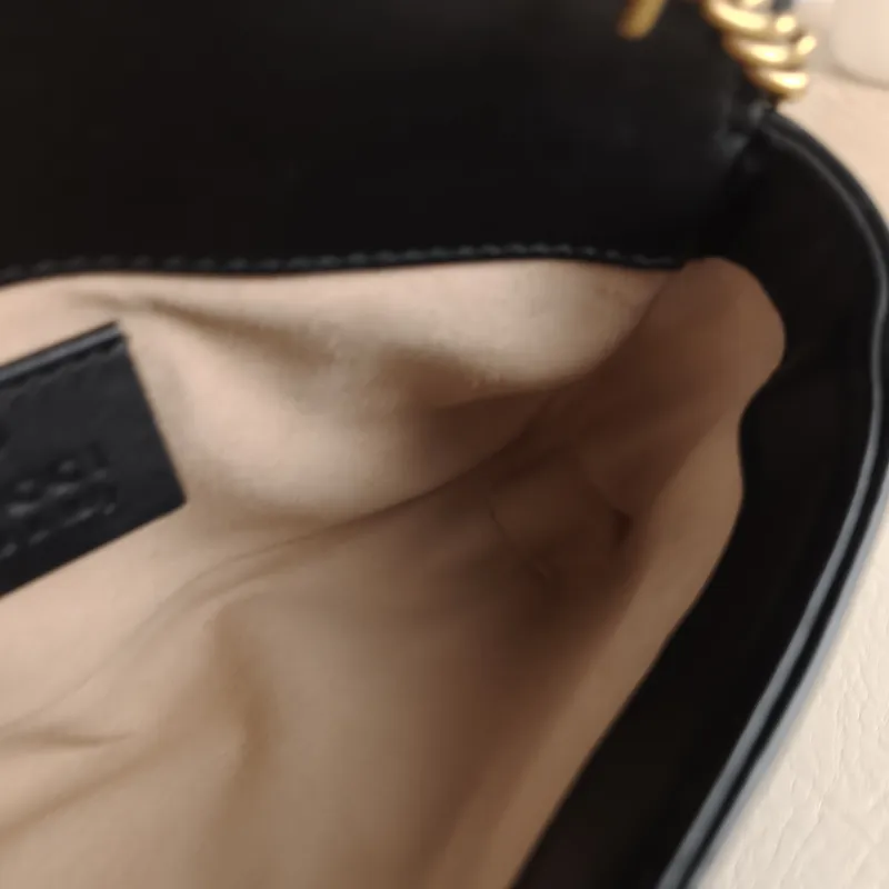 GUCCI Crossbody Bag GG Marmont Mini Marmont Mini Black Calfskin Mini 16.5 × 4.5 × 9.5 cm — detail view 11 of 11