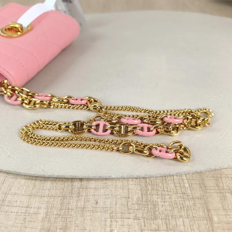 DIOR Shoulder Bag Chain Shoulder Crossbody Bagwoc Pink Lambskin One Size 12 × 3 × 19 cm — detail view 8 of 12