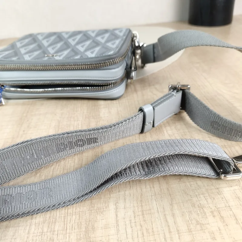 DIOR Shoulder Bag Messenger Bag Shoulder Bag Grey PVC One Size17 × 5 × 12.5 cm — detail view 9 of 12