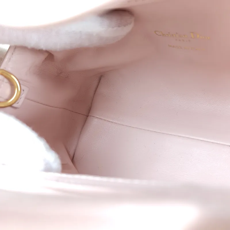 DIOR Crossbody Bag Jolie Top Handle Chain Bag Pink Lambskin Mini 18.5 × 8.5 × 13 cm — detail view 9 of 11
