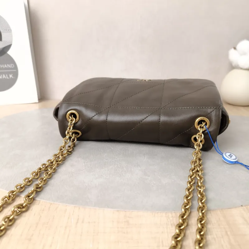 SAINT LAURENT Crossbody Bag Jamie 4.3 Chain Bag Green Lambskin Mini 20 × 7 × 12 cm — detail view 11 of 11