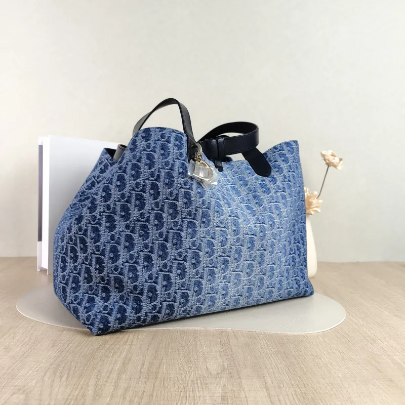 DIOR Top Handle Bag TOUJOURS Blue Large 37 × 21 × 27 cm — cover view 5 of 5