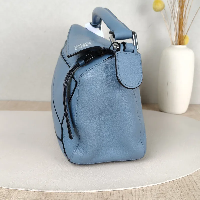 LOEWE Crossbody Bag Puzzle Blue CC alfskin Small24 × 10.5 × 16.5 cm — detail view 1 of 12