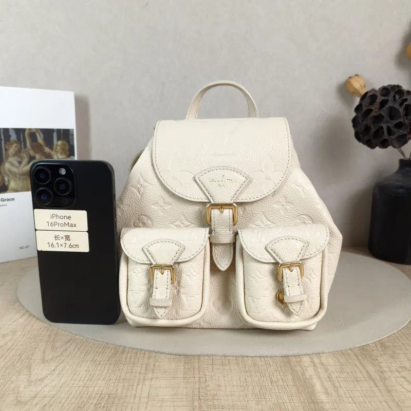 Louis Vuitton Backpack Backup Backpack White Calfskin One Size 20 × 14 × 22 cm — cover view 4 of 6