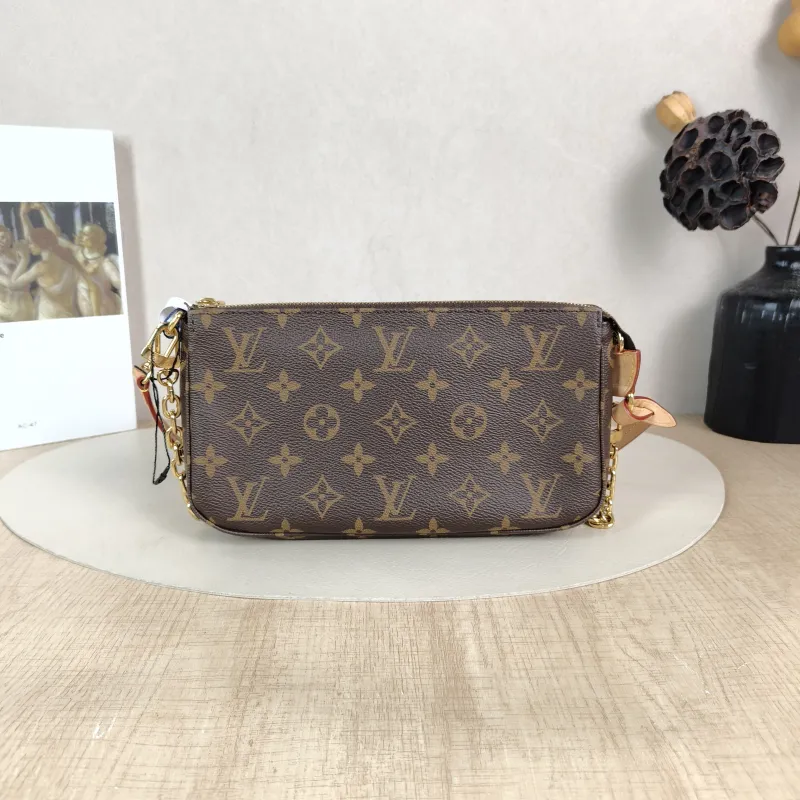 Louis Vuitton Shoulder Bag Pochette Accessoires Two Straps Monogram PVC Large 23.5 × 4 × 13.5 cm