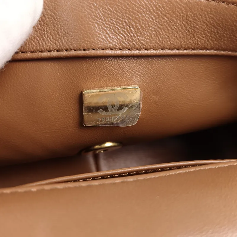 Chanel Crossbody Bag CF Mini Brown Lambskinmini17 × 6 × 12 cm — detail view 12 of 13