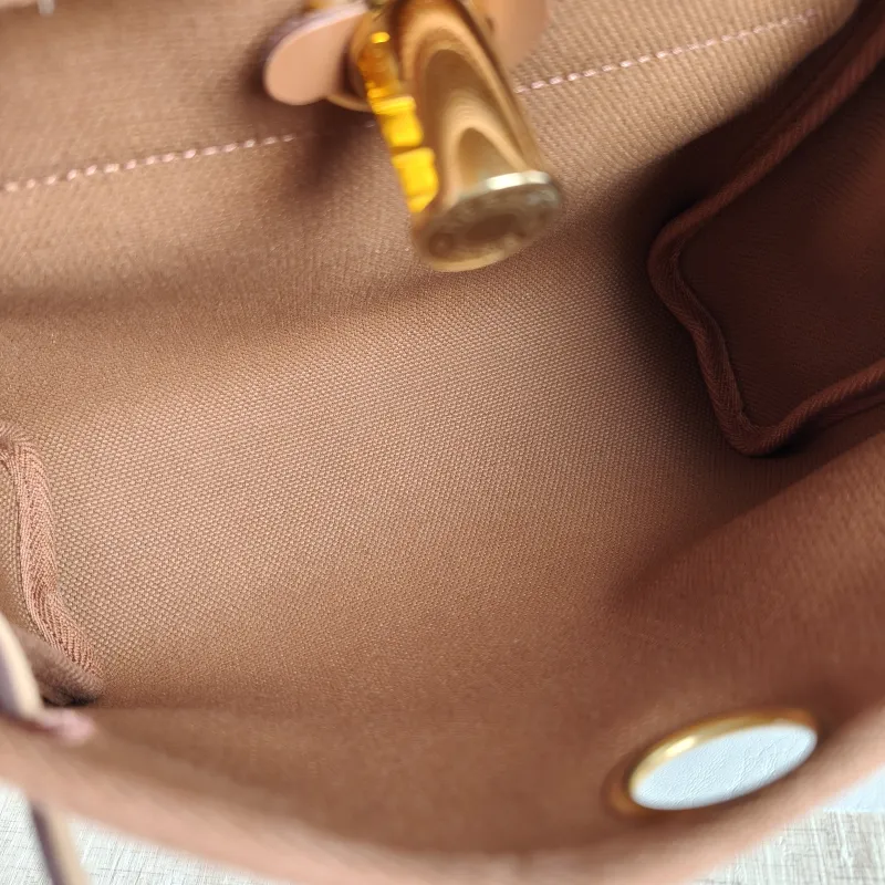 Hermès Crossbody Bag Herbag Zip 20 37 Brown Calfskin，Canvas Mini 20.5 × 7 × 16.5 cm G — detail view 2 of 11