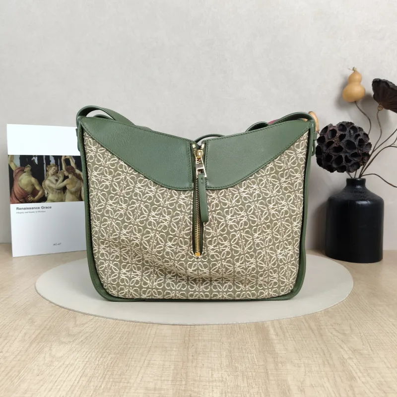 LOEWE Crossbody Bag Hammock Green Canvas Medium29 × 14 × 32 cm — cover view 4 of 5