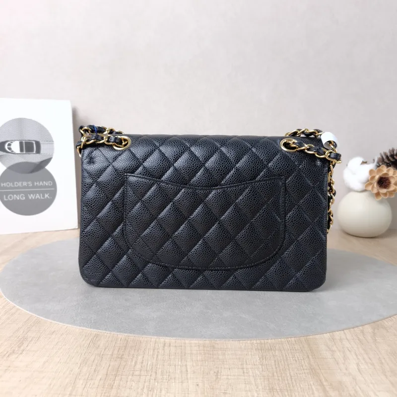 Chanel Crossbody Bag Classic Flap CF Black Grained Calfskin Medium 25.5 × 6.5 × 15.5 cm — cover view 2 of 7