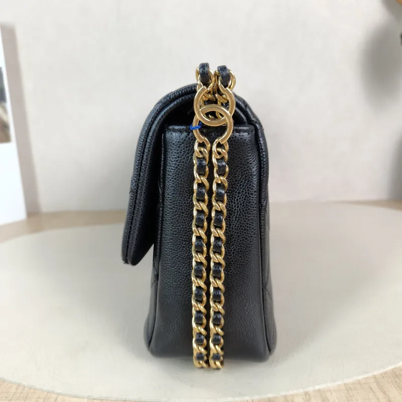 Chanel Crossbody Bag Editioncf mini Black Grained Calfskin 23.5 × 7 × 15 cm — detail view 13 of 13