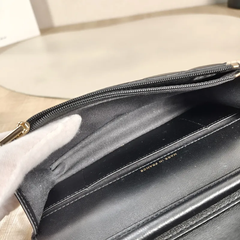 Chanel Crossbody Bag CF Mini WOC Crossbody Bag Black Pink Lambskin One Size 17 × 4 × 10 cm — detail view 6 of 11