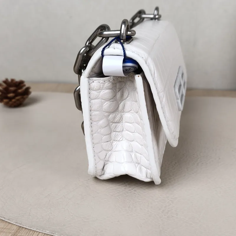 BALENCIAGA Crossbody Bag GOSSIP xs Chain Bag White Calfskin XS 19 × 7 × 10 cm — detail view 5 of 11