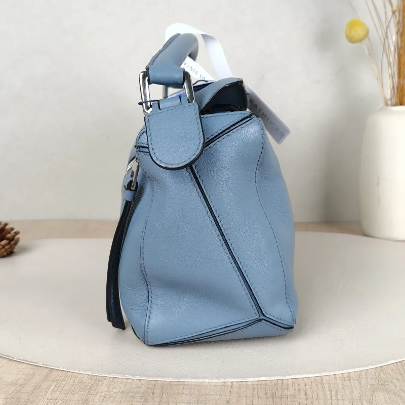 LOEWE Crossbody Bag Puzzle Blue CC alfskin Small24 × 10.5 × 16.5 cm — detail view 11 of 12