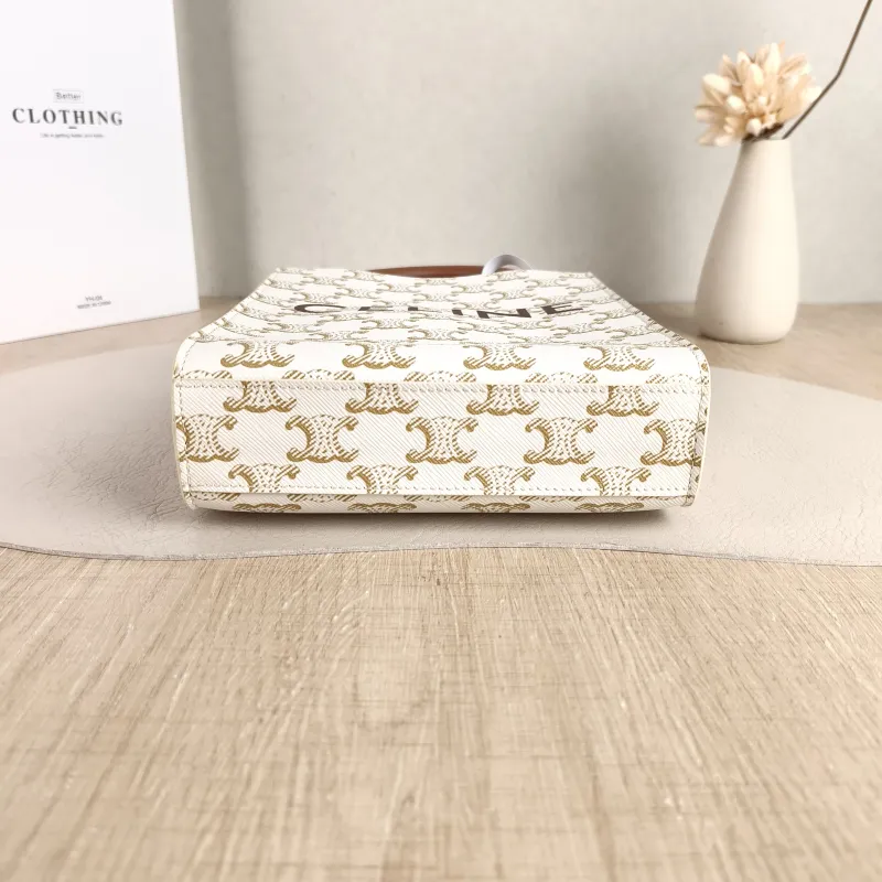 CELINE Crossbody Bag CABAS Mini White PVC Mini 17 × 4 × 20.5 cm — cover view 4 of 5