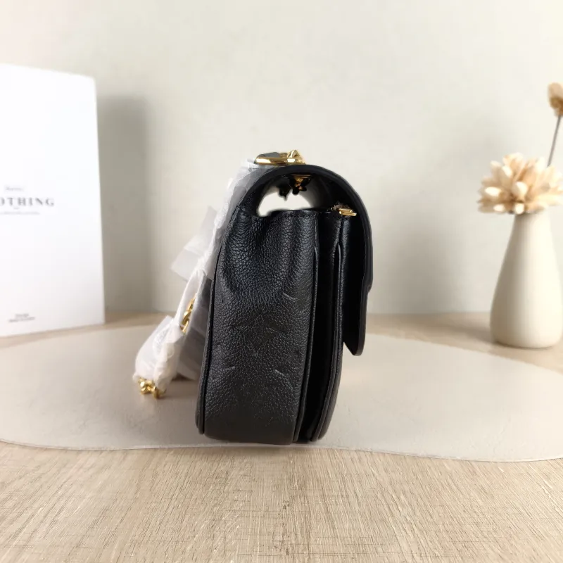 Louis Vuitton Crossbody Bag Marceau Chain Bag Black Monogram Empreinte Embossed Calfskin 24.5 × 6.5 × 15 cm — detail view 2 of 11