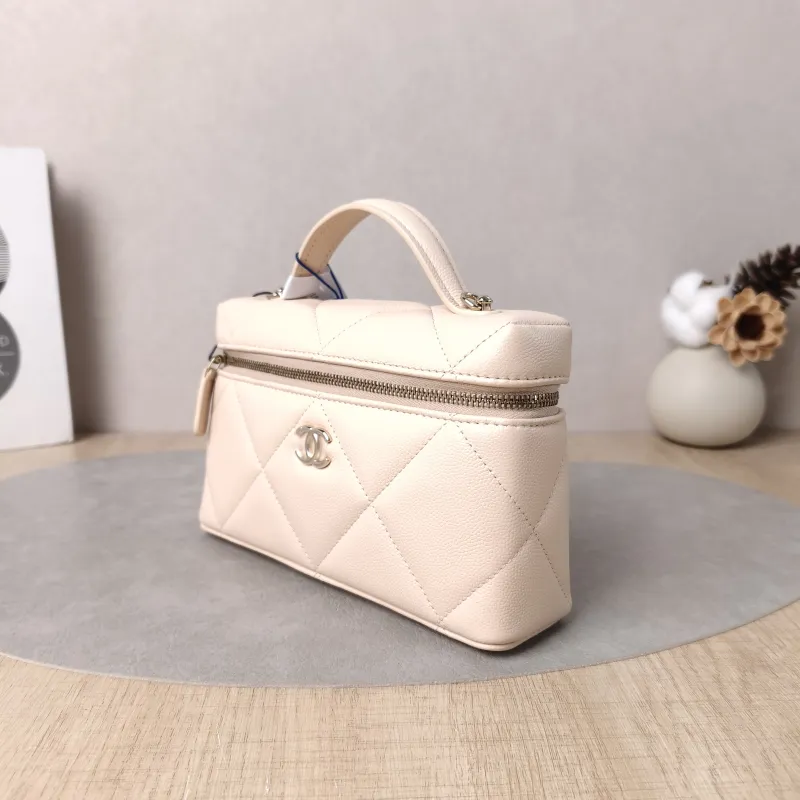 Chanel Crossbody Bag lp Box Bag Top Handle Crossbody Bag Beige Grained Calfskin One Size 19.5 × 5 × 17 cm — cover view 3 of 6