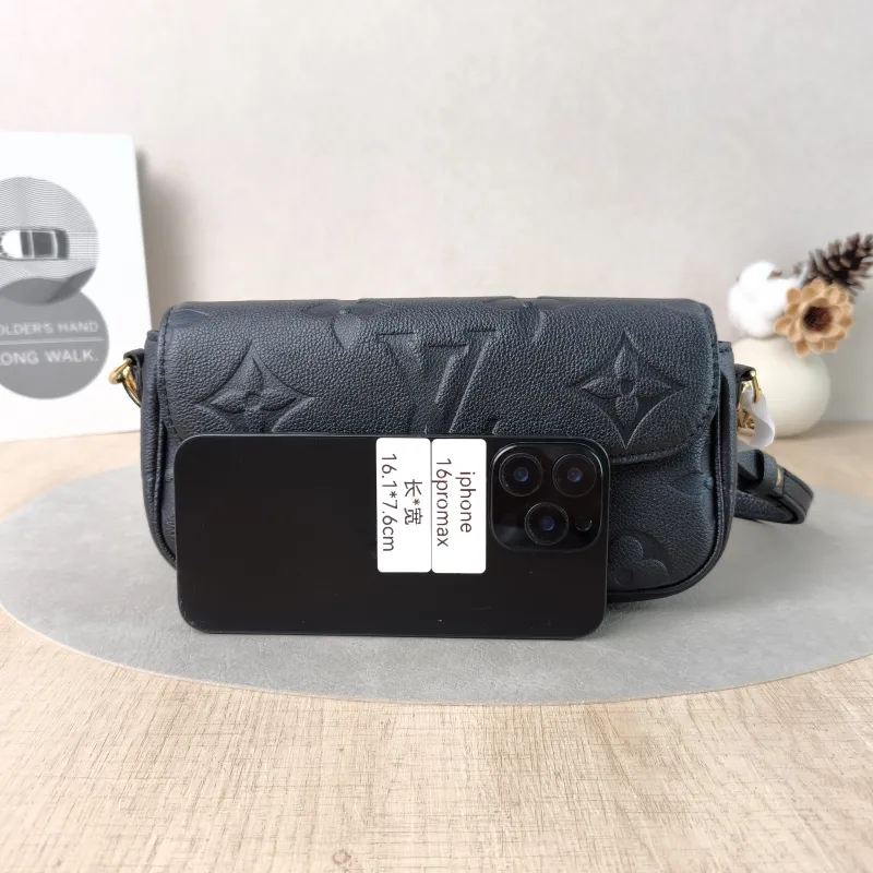 Louis Vuitton Crossbody Bag IVY Black Empreinte Embossed Calfskin Small 23.5 × 4.3 × 12 cm — cover view 3 of 6