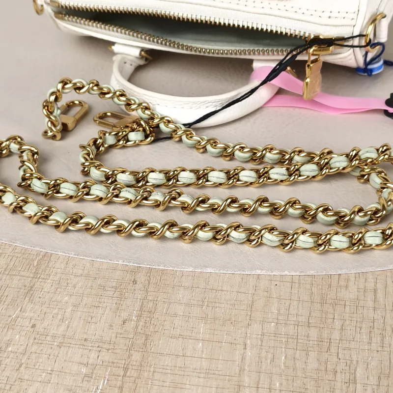 Louis Vuitton Crossbody Bag Speedy Nano White · Green Empreinte Embossed Calfskin nano 16 × 7.5 × 10 cm — detail view 8 of 10