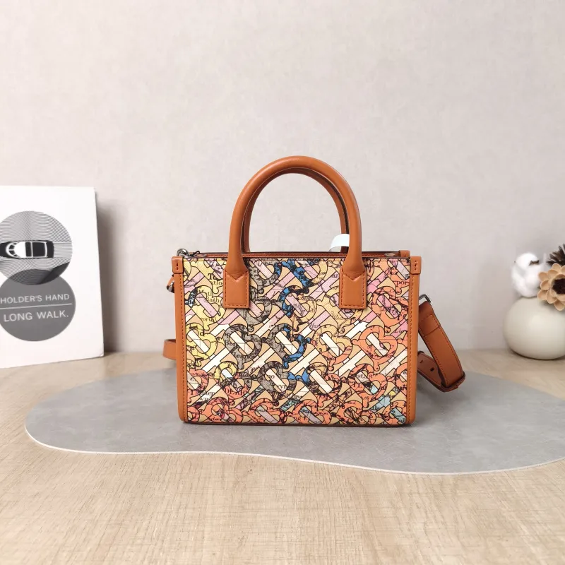 BURBERRY Top Handle Bag Tote Bag PVC One Size 19 × 5.5 × 13.5 cm