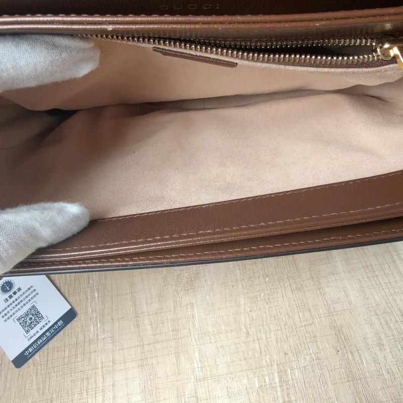 GUCCI Shoulder Bag Horsebit 1955 Horsebit Medium Monogram PVC Medium 25 × 8 × 18 cm — detail view 13 of 13
