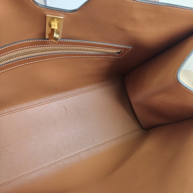CELINE Shoulder Bag Cabas 16 Tote Bag Caramel Calfskin Large 37 × 14 × 26 cm — detail view 8 of 11