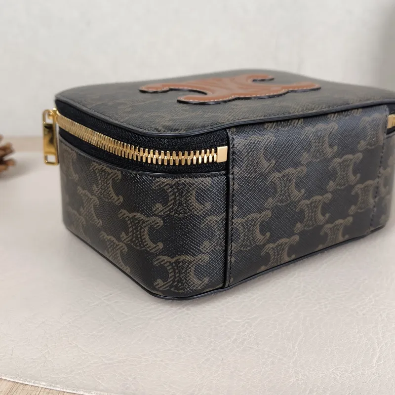 CELINE Crossbody Bag Box Triomphe Box Bag Monogram PVC Mini 16 × 7 × 12 cm — detail view 3 of 11