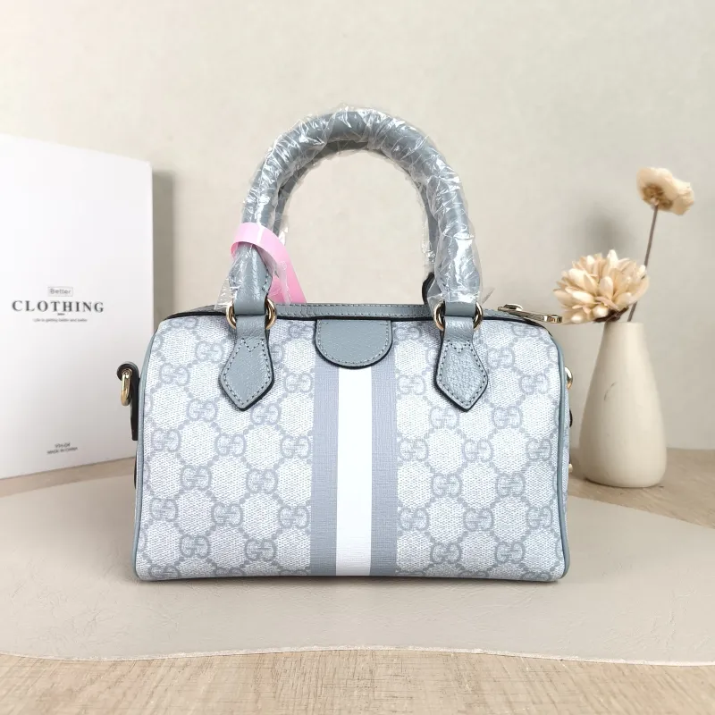 GUCCI Top Handle Bag Ophidia Blue PVC One Size 21 × 11 × 13 cm — cover view 3 of 5