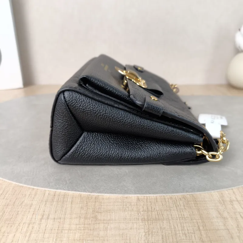 Louis Vuitton Shoulder Bag VAVIN Black Empreinte Embossed Calfskin BB20.5 × 8 × 15.5 cm — detail view 11 of 13